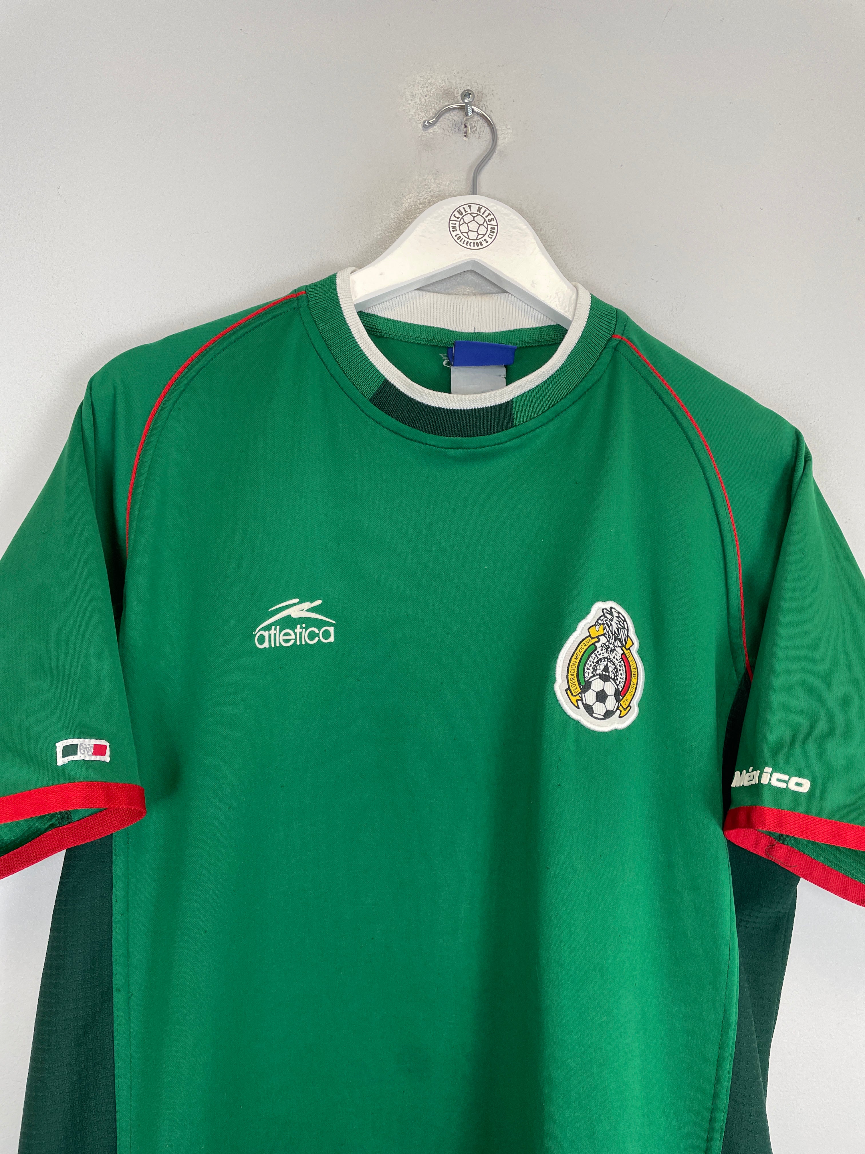 Shop 2001/02 MEXICO HOME SHIRT (L) ATLETICA, classic football shirts, vintage football shirts & retro soccer jerseys at Cult Kits