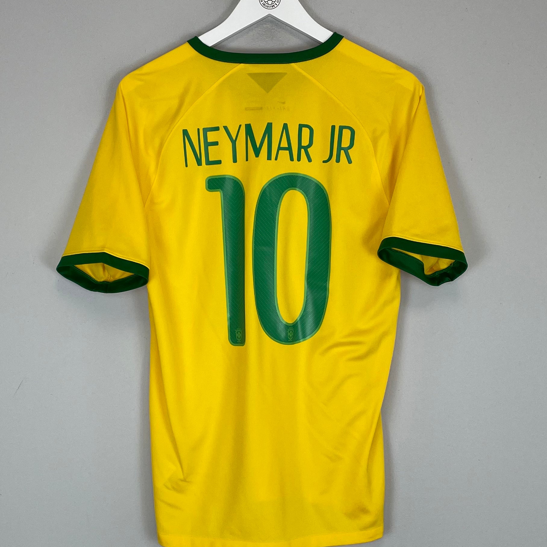 Shop 2014/15 BRAZIL NEYMAR JR #10 HOME SHIRT (M) NIKE, classic football shirts, vintage football shirts & retro soccer jerseys at Cult Kits