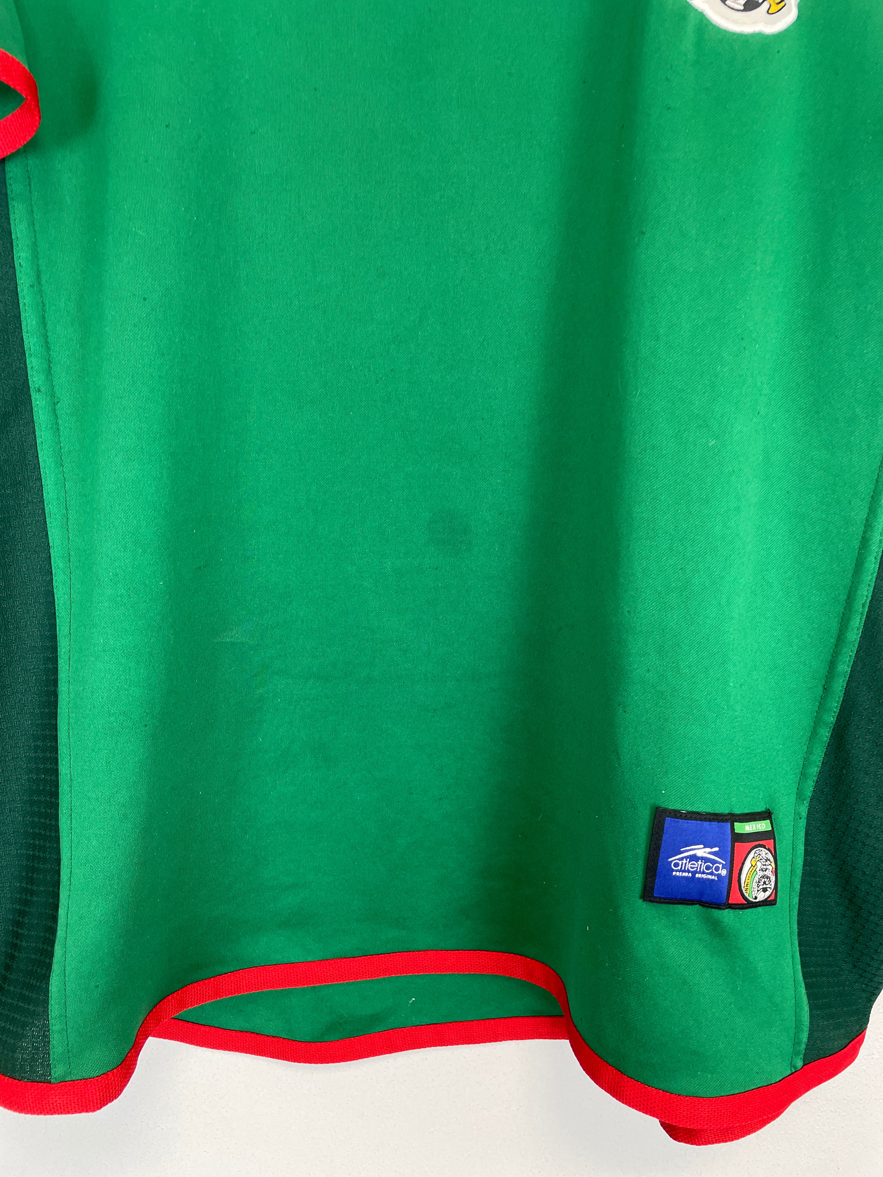 Shop 2001/02 MEXICO HOME SHIRT (L) ATLETICA, classic football shirts, vintage football shirts & retro soccer jerseys at Cult Kits