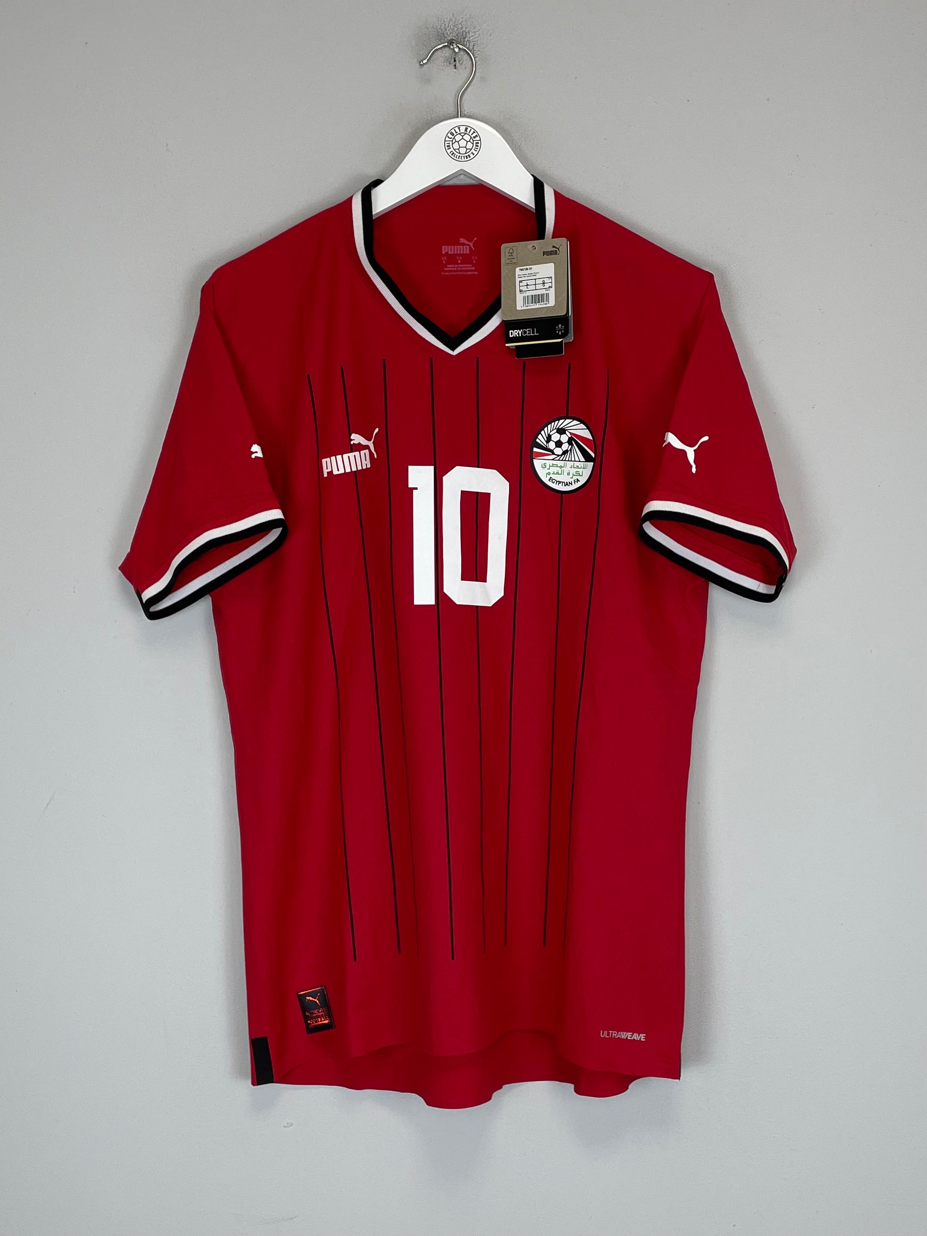 Shop 2022/23 EGYPT SALAH #11 *BNWT* AUTHENTIC HOME SHIRT (L) PUMA, classic football shirts, vintage football shirts & retro soccer jerseys at Cult Kits
