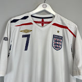 Shop 2007/09 ENGLAND BECKHAM #7 HOME SHIRT (XL) UMBRO, classic football shirts, vintage football shirts & retro soccer jerseys at Cult Kits