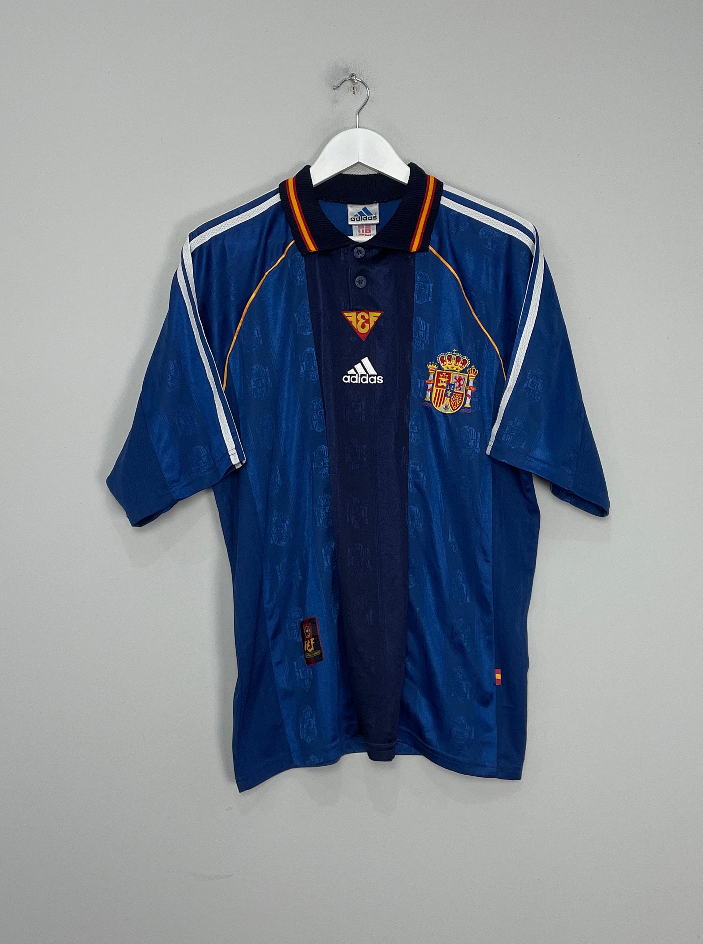 Shop 1998/99 SPAIN AWAY SHIRT (L) ADIDAS, classic football shirts, vintage football shirts & retro soccer jerseys at Cult Kits