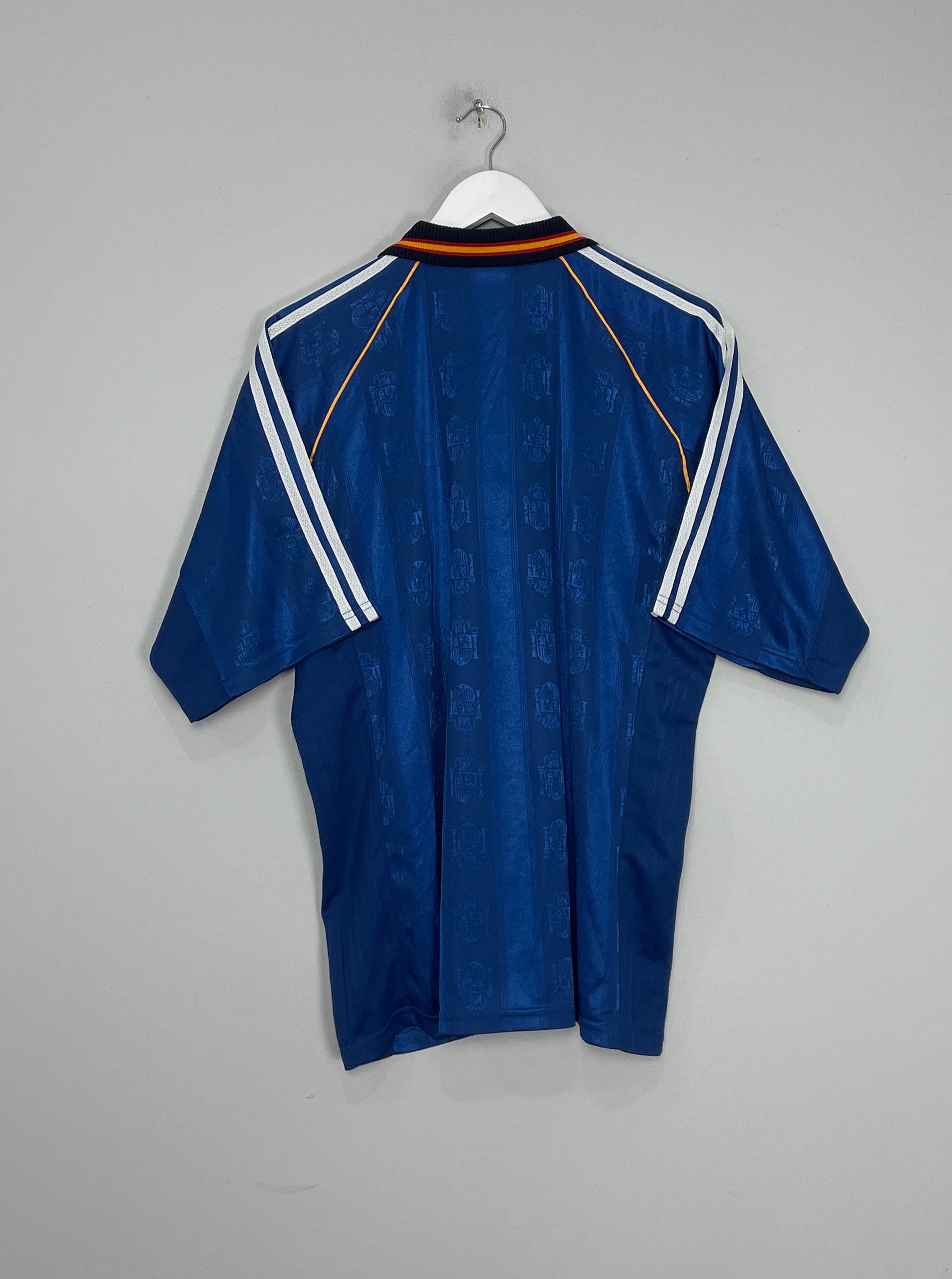 Shop 1998/99 SPAIN AWAY SHIRT (L) ADIDAS, classic football shirts, vintage football shirts & retro soccer jerseys at Cult Kits