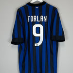 Shop 2011/12 INTER MILAN FORLAN #9 HOME SHIRT (XL) NIKE, classic football shirts, vintage football shirts & retro soccer jerseys at Cult Kits