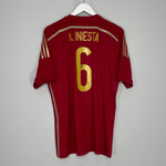 2014/15 SPAIN A.INIESTA #6 HOME SHIRT (L) ADIDAS