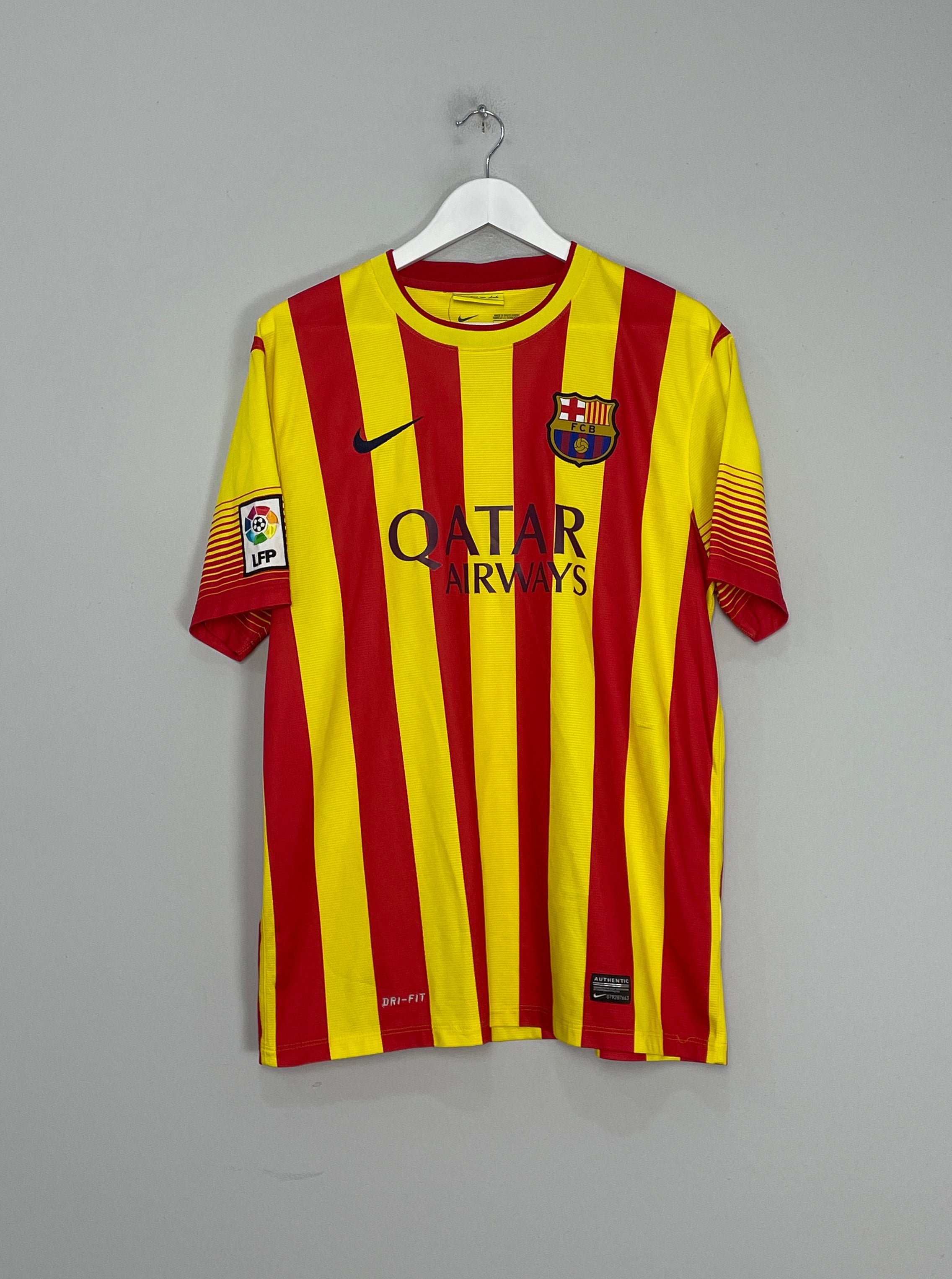 Shop 2013/15 BARCELONA PUYOL #5 AWAY SHIRT (L) NIKE, classic football shirts, vintage football shirts & retro soccer jerseys at Cult Kits