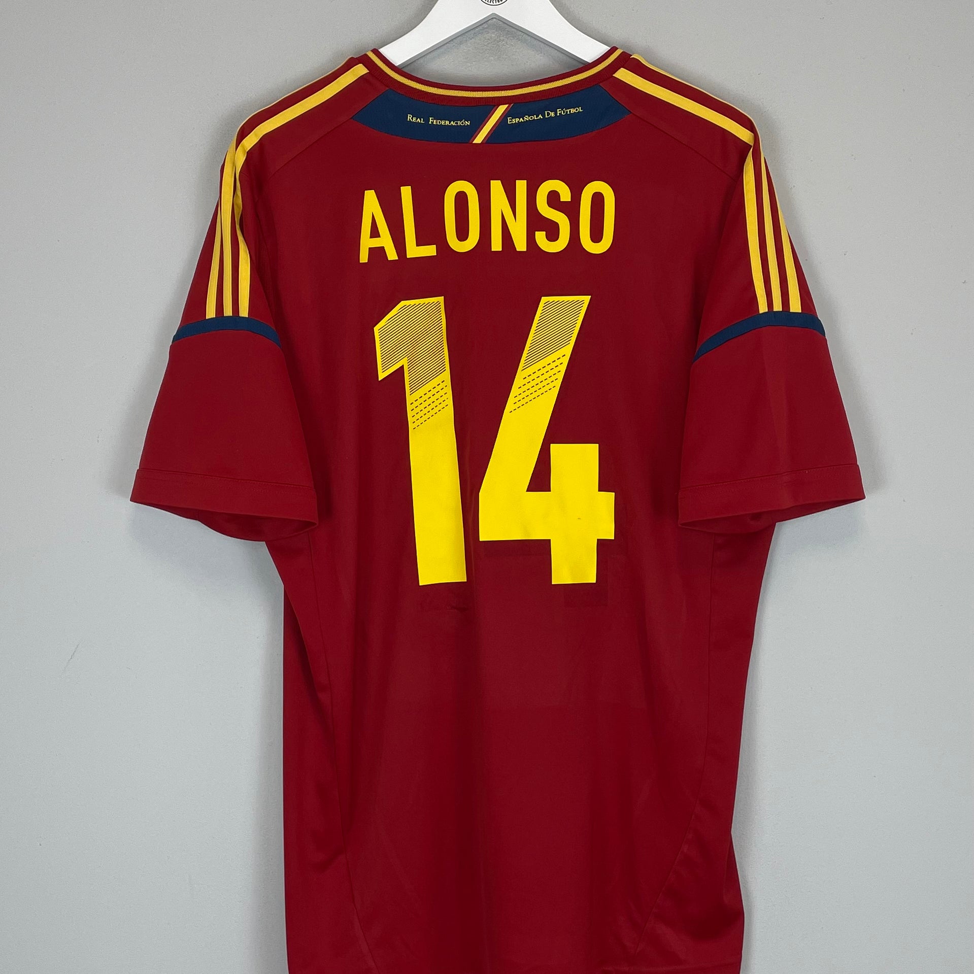 Shop 2011/13 SPAIN ALONSO #14 HOME SHIRT (XL) ADIDAS, classic football shirts, vintage football shirts & retro soccer jerseys at Cult Kits