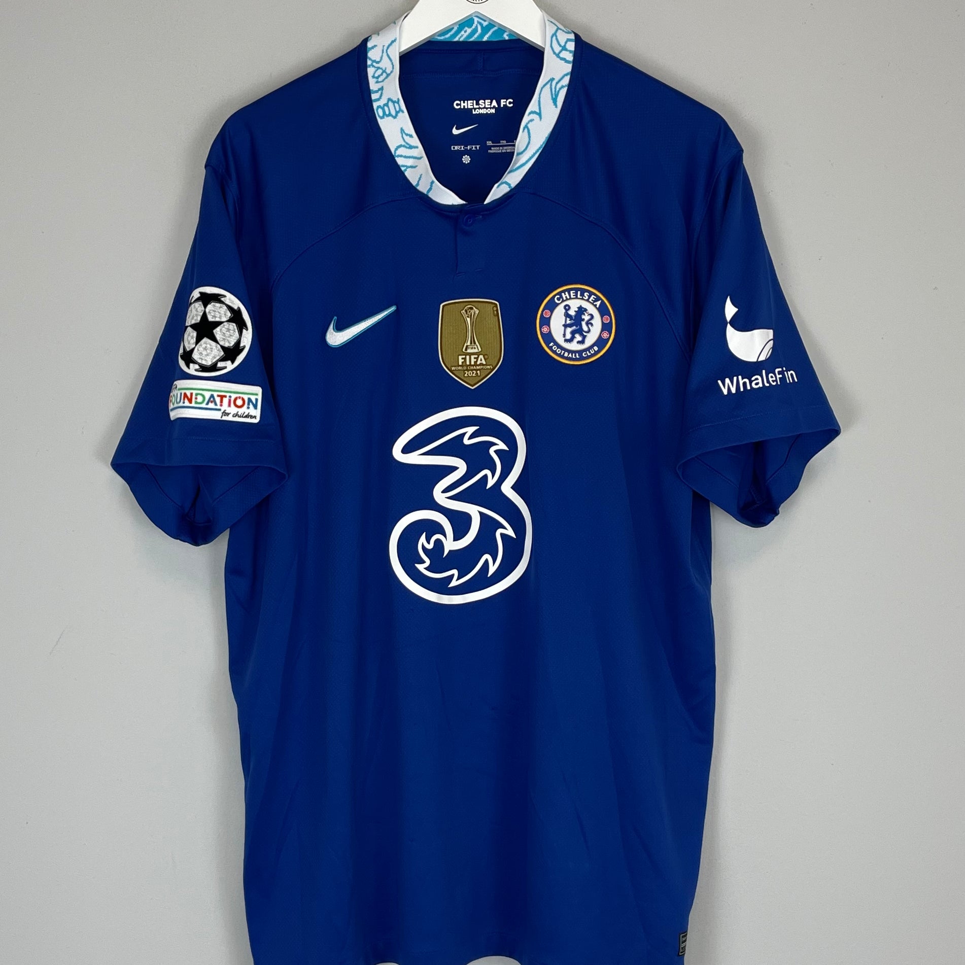 Shop 2022/23 CHELSEA C/L HOME SHIRT (XXL) NIKE, classic football shirts, vintage football shirts & retro soccer jerseys at Cult Kits
