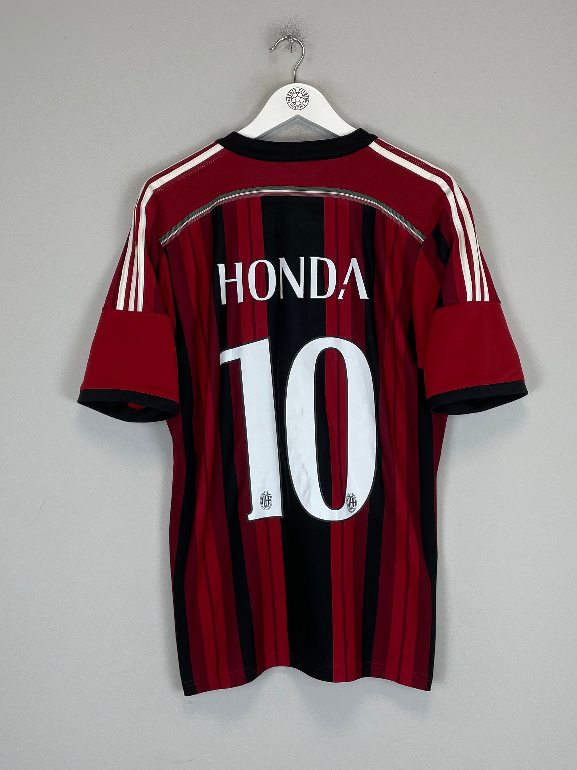 Shop 2014/15 AC MILAN HONDA #10 HOME SHIRT (L) ADIDAS, classic football shirts, vintage football shirts & retro soccer jerseys at Cult Kits