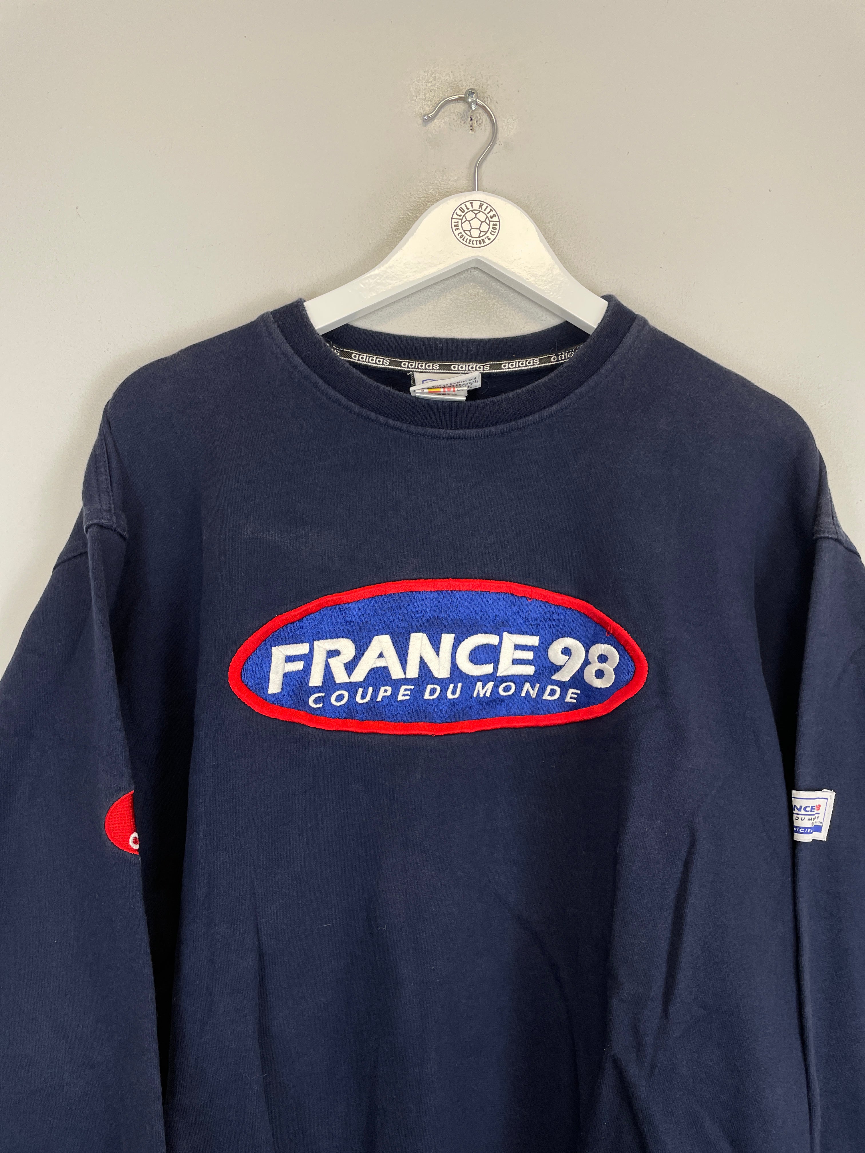 Shop 1998 FRANCE COUPE DU MONDE JUMPER (M) ADIDAS, classic football shirts, vintage football shirts & retro soccer jerseys at Cult Kits