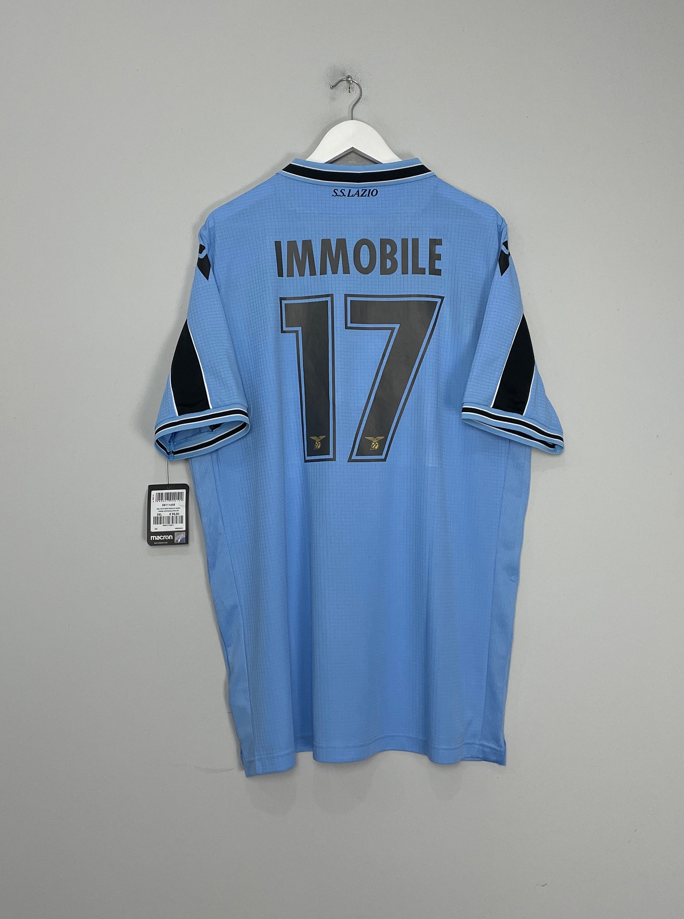 Shop 2019/20 LAZIO IMMOBILE #17 *BNWT* HOME SHIRT (XXXL) MACRON, classic football shirts, vintage football shirts & retro soccer jerseys at Cult Kits