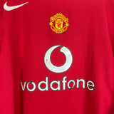 Shop 2004/06 MANCHESTER UNITED V.NISTELROOY #10 L/S HOME SHIRT (L) NIKE, classic football shirts, vintage football shirts & retro soccer jerseys at Cult Kits