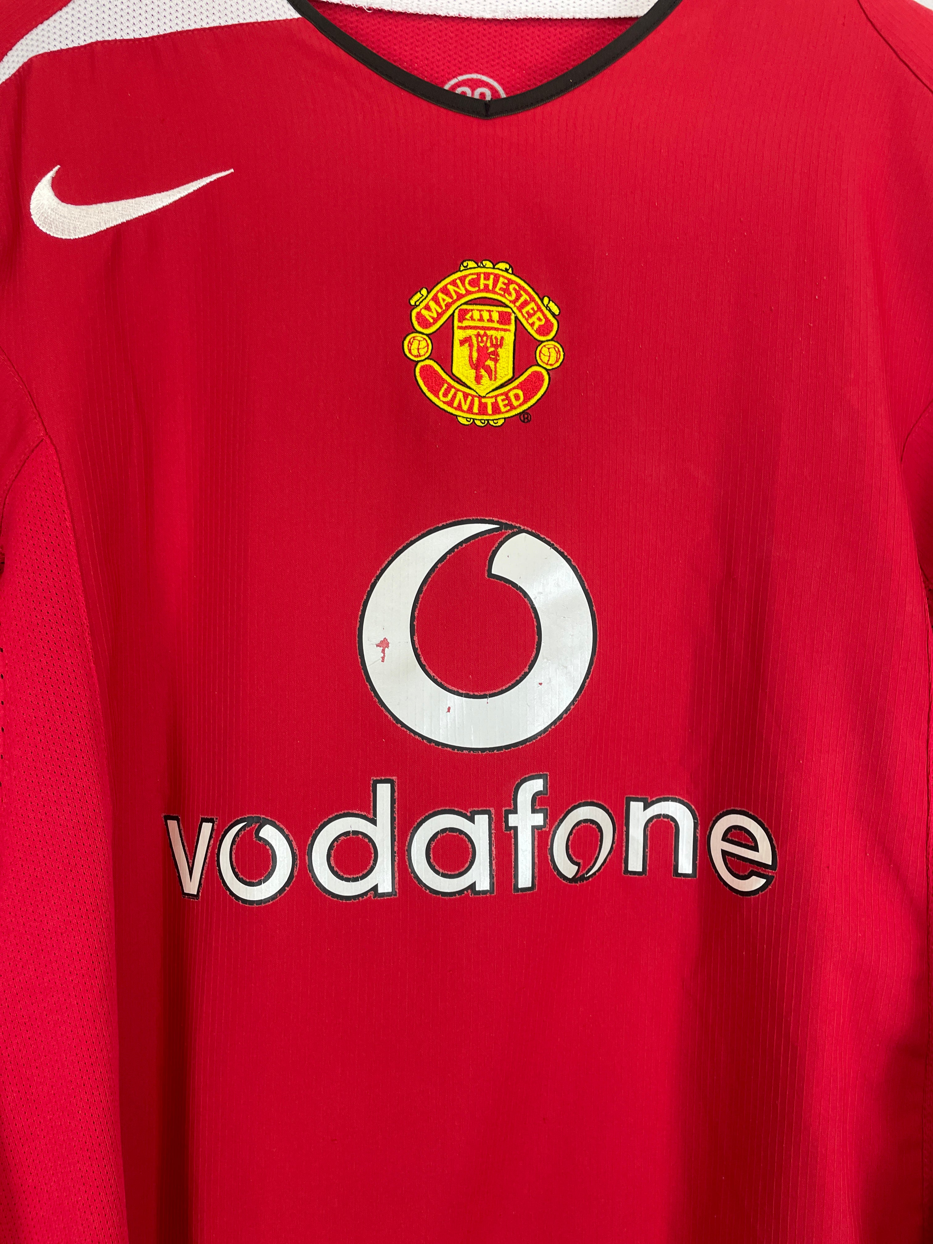 Shop 2004/06 MANCHESTER UNITED V.NISTELROOY #10 L/S HOME SHIRT (L) NIKE, classic football shirts, vintage football shirts & retro soccer jerseys at Cult Kits