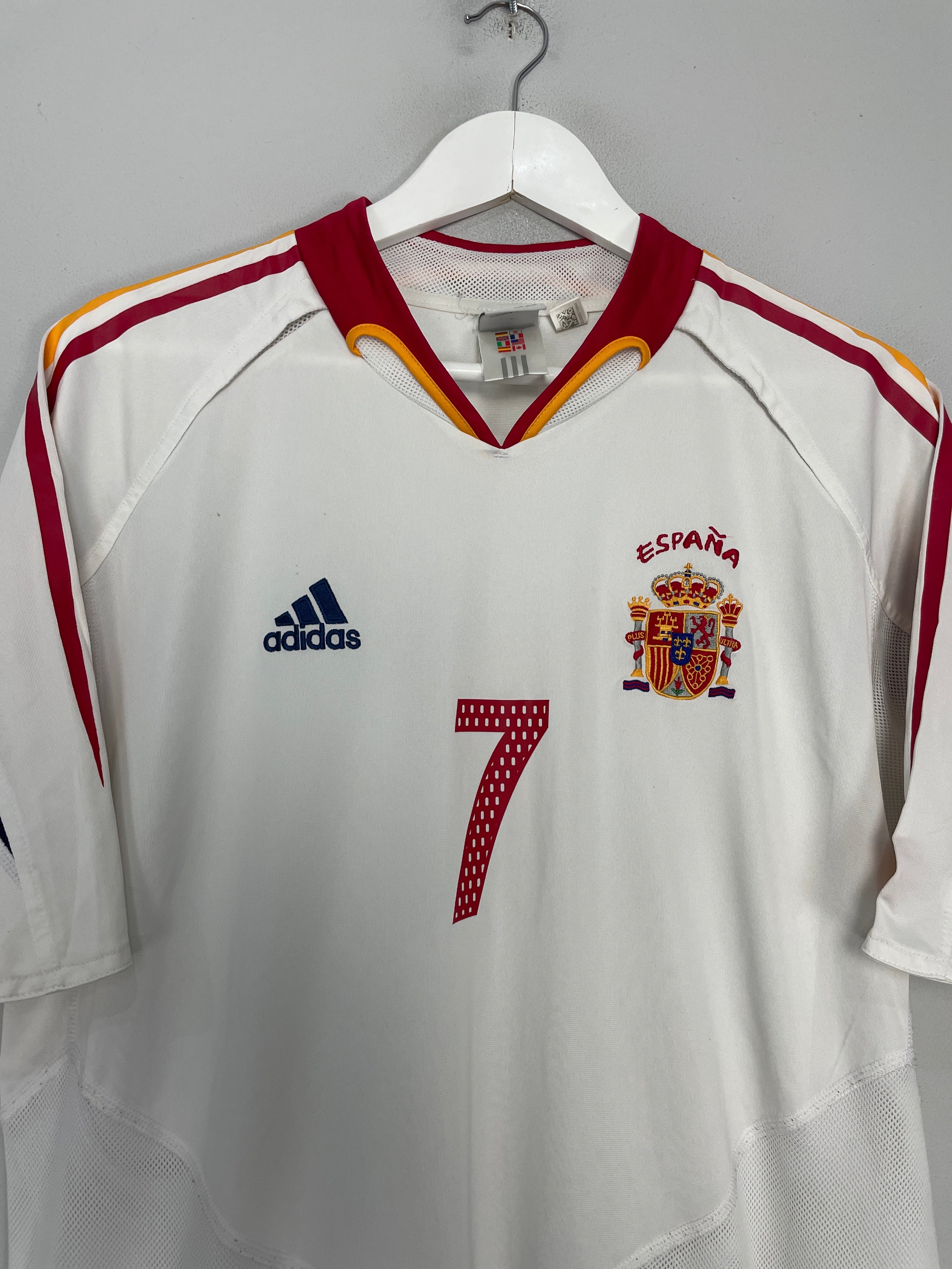 Shop 2004/05 SPAIN RAUL #7 AWAY SHIRT (L) ADIDAS, classic football shirts, vintage football shirts & retro soccer jerseys at Cult Kits
