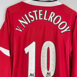 Shop 2004/06 MANCHESTER UNITED V.NISTELROOY #10 L/S HOME SHIRT (L) NIKE, classic football shirts, vintage football shirts & retro soccer jerseys at Cult Kits