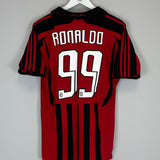 2007/08 AC MILAN RONALDO #99 HOME SHIRT (M) ADIDAS