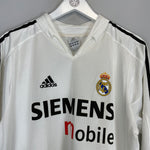 Shop 2003/05 REAL MADRID RONALDO #9 L/S HOME SHIRT (M) ADIDAS, classic football shirts, vintage football shirts & retro soccer jerseys at Cult Kits