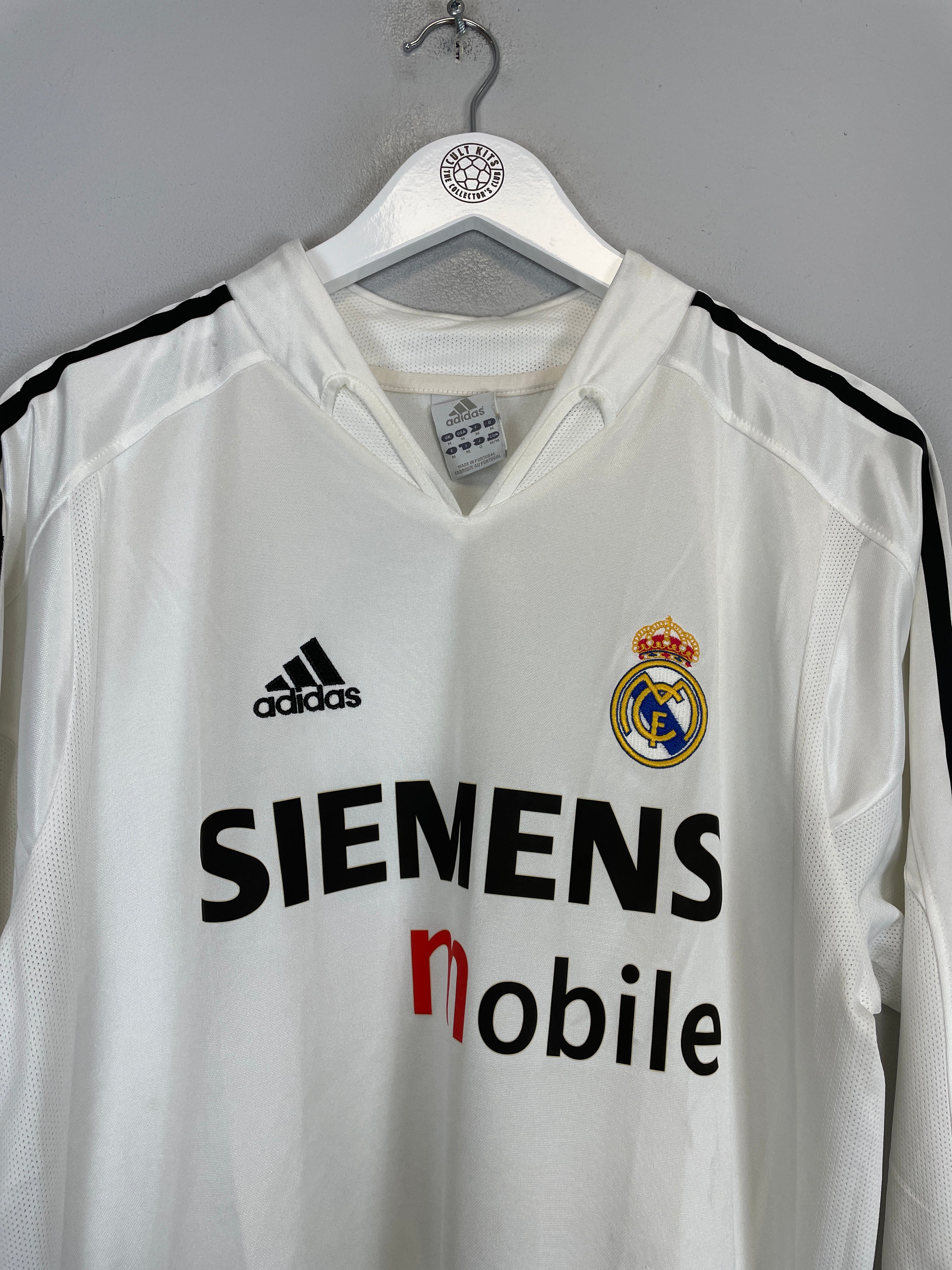 Shop 2003/05 REAL MADRID RONALDO #9 L/S HOME SHIRT (M) ADIDAS, classic football shirts, vintage football shirts & retro soccer jerseys at Cult Kits