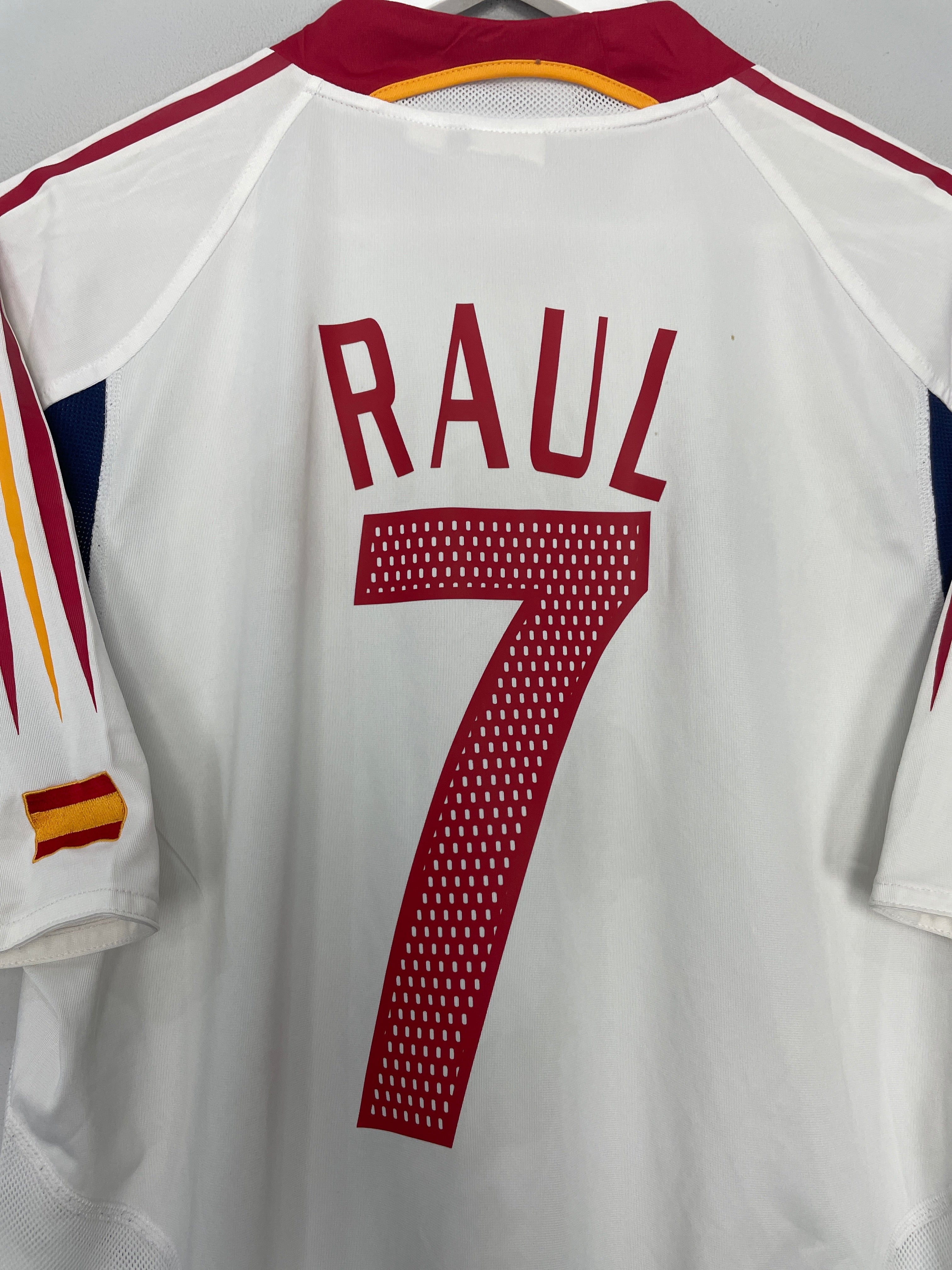 Shop 2004/05 SPAIN RAUL #7 AWAY SHIRT (L) ADIDAS, classic football shirts, vintage football shirts & retro soccer jerseys at Cult Kits