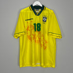 Shop 1994/97 BRAZIL RONALDINHO #18 HOME SHIRT (XL) UMBRO, classic football shirts, vintage football shirts & retro soccer jerseys at Cult Kits