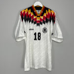 Shop 1994/96 GERMANY KLINSMANN #18 HOME SHIRT (L) ADIDAS, classic football shirts, vintage football shirts & retro soccer jerseys at Cult Kits