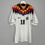 Shop 1994/96 GERMANY KLINSMANN #18 HOME SHIRT (L) ADIDAS, classic football shirts, vintage football shirts & retro soccer jerseys at Cult Kits