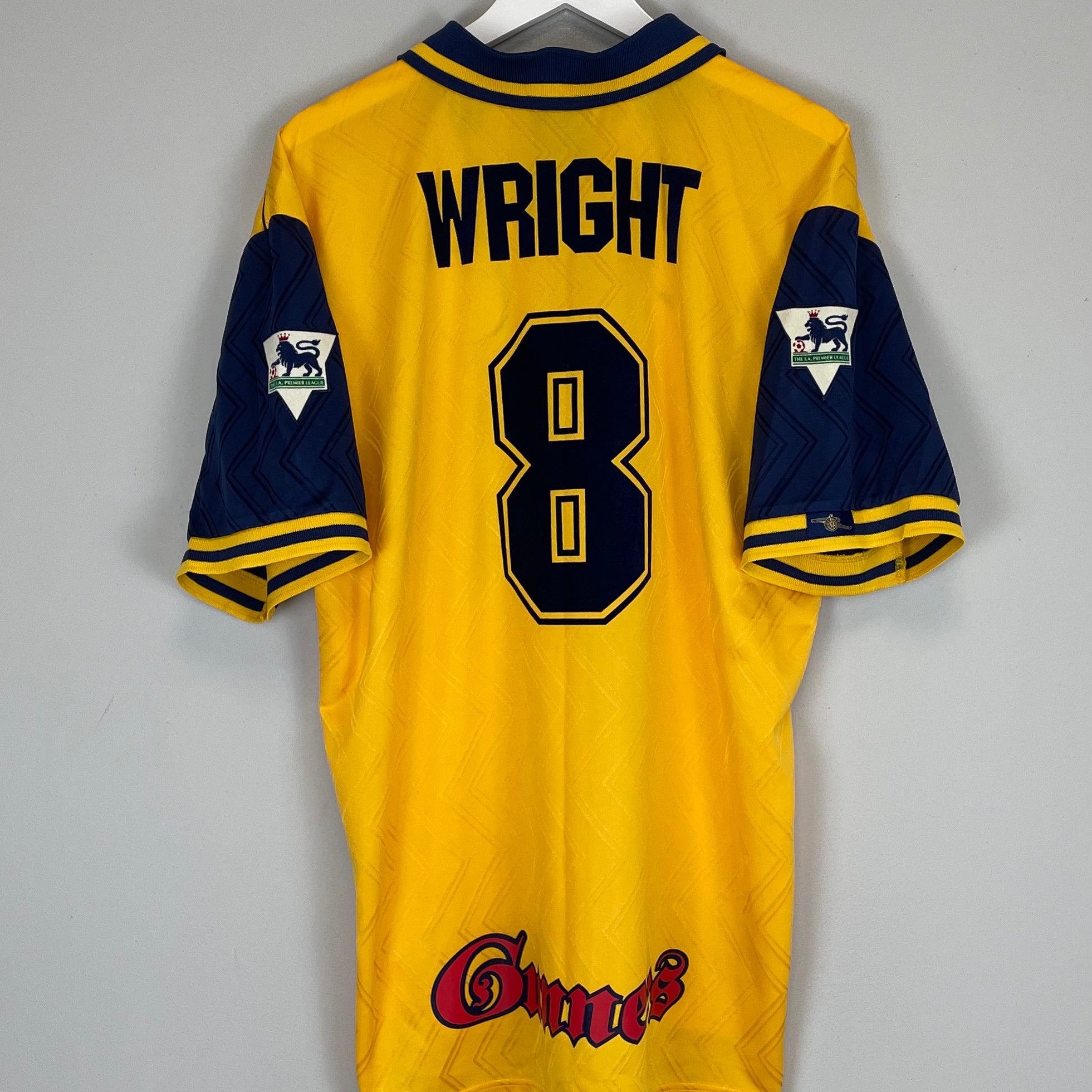 Shop 1996/97 ARSENAL WRIGHT #8 AWAY SHIRT (XL) NIKE, classic football shirts, vintage football shirts & retro soccer jerseys at Cult Kits