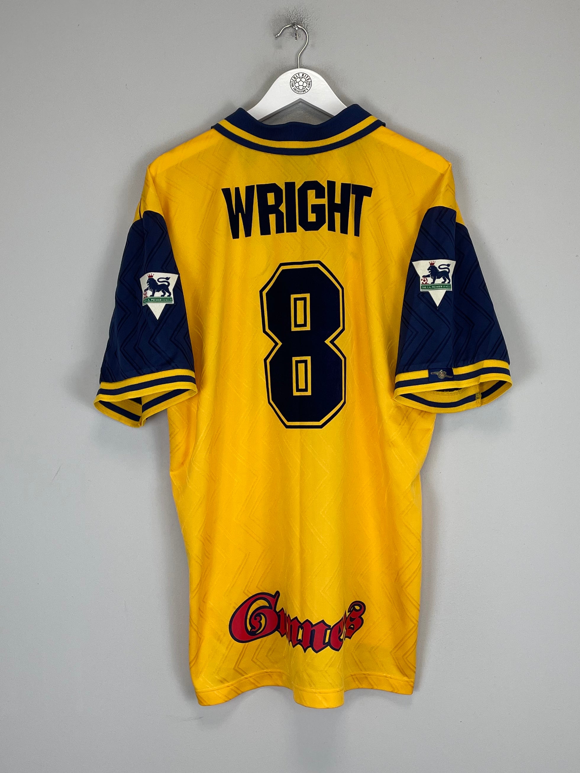 Shop 1996/97 ARSENAL WRIGHT #8 AWAY SHIRT (XL) NIKE, classic football shirts, vintage football shirts & retro soccer jerseys at Cult Kits
