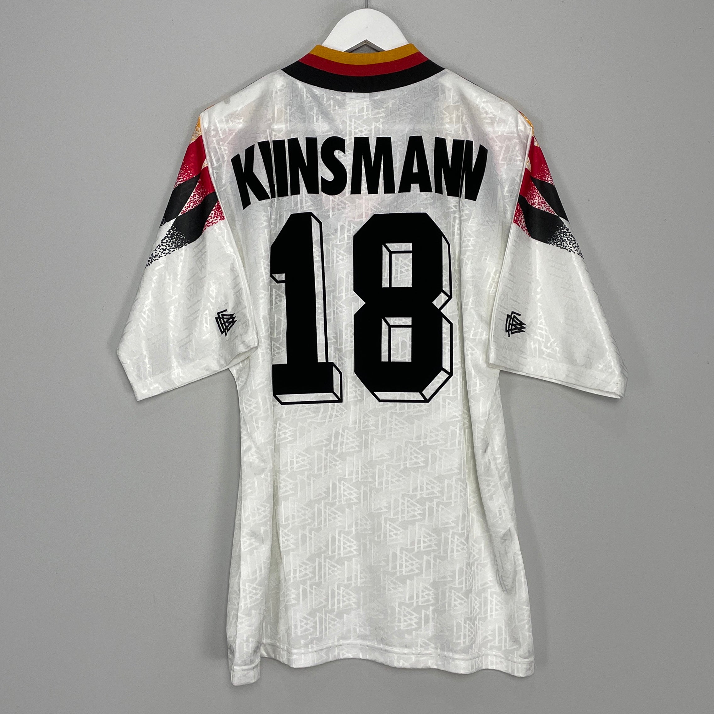 Shop 1994/96 GERMANY KLINSMANN #18 HOME SHIRT (L) ADIDAS, classic football shirts, vintage football shirts & retro soccer jerseys at Cult Kits