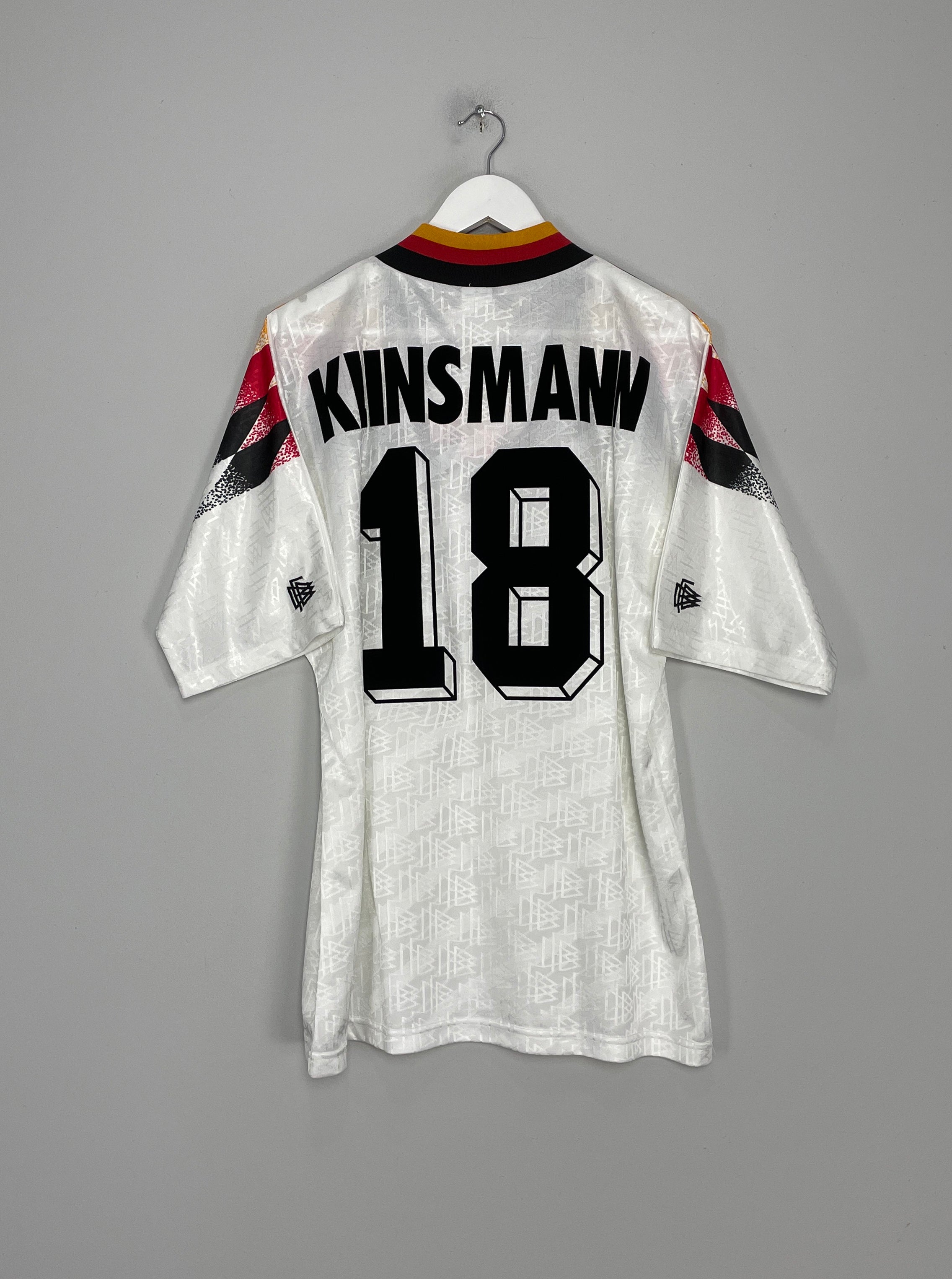 Shop 1994/96 GERMANY KLINSMANN #18 HOME SHIRT (L) ADIDAS, classic football shirts, vintage football shirts & retro soccer jerseys at Cult Kits