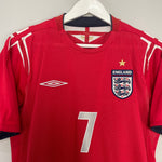 Shop 2004/06 ENGLAND BECKHAM #7 AWAY SHIRT (M) UMBRO, classic football shirts, vintage football shirts & retro soccer jerseys at Cult Kits