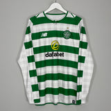 Shop 2018/19 CELTIC L/S HOME SHIRT (XL) NEW BALANCE, classic football shirts, vintage football shirts & retro soccer jerseys at Cult Kits