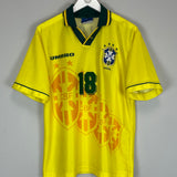 1994/97 BRAZIL RONALDINHO #18 HOME SHIRT (M) UMBRO
