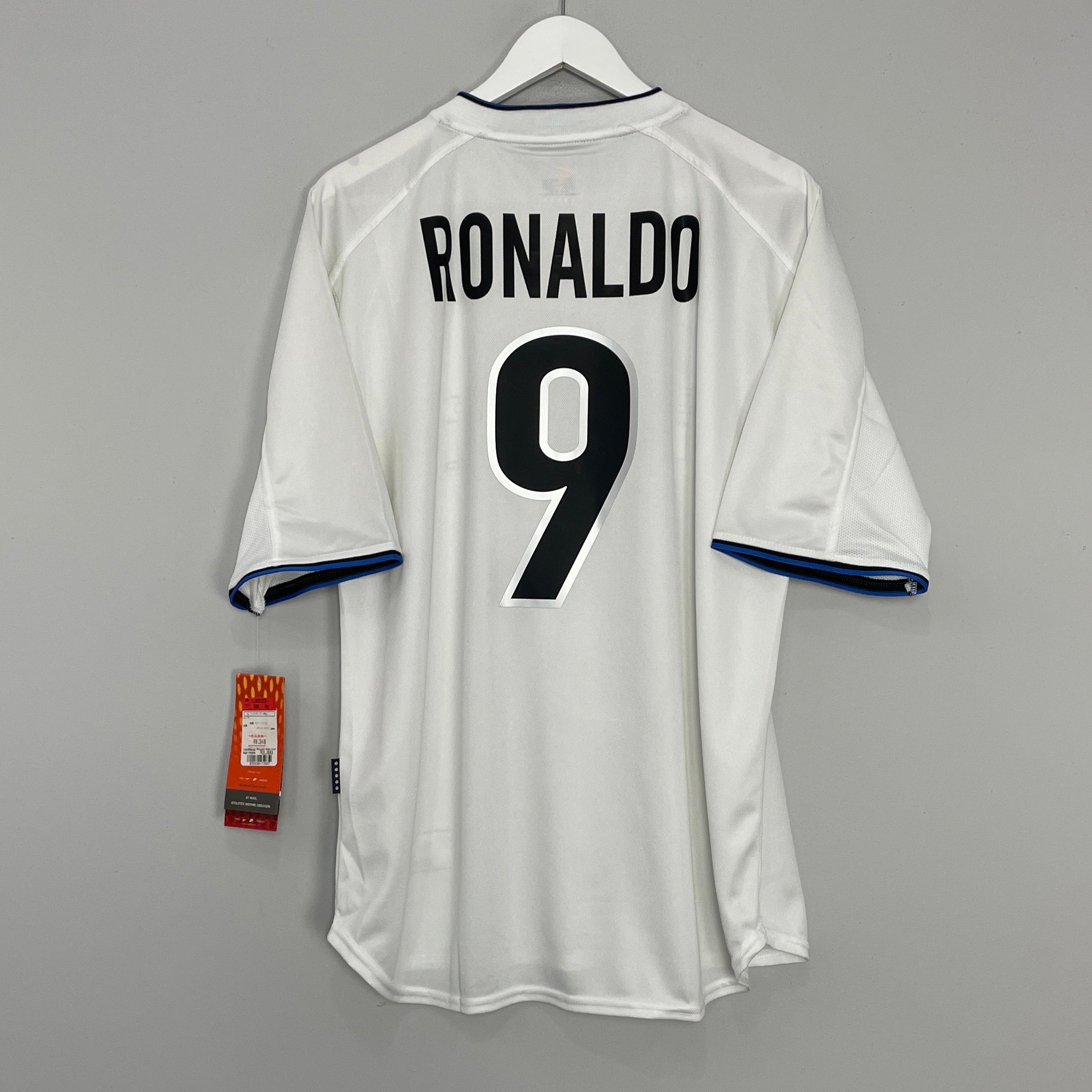 Shop 1999/00 INTER MILAN RONALDO #9 *BNWT* AWAY SHIRT (L) NIKE, classic football shirts, vintage football shirts & retro soccer jerseys at Cult Kits
