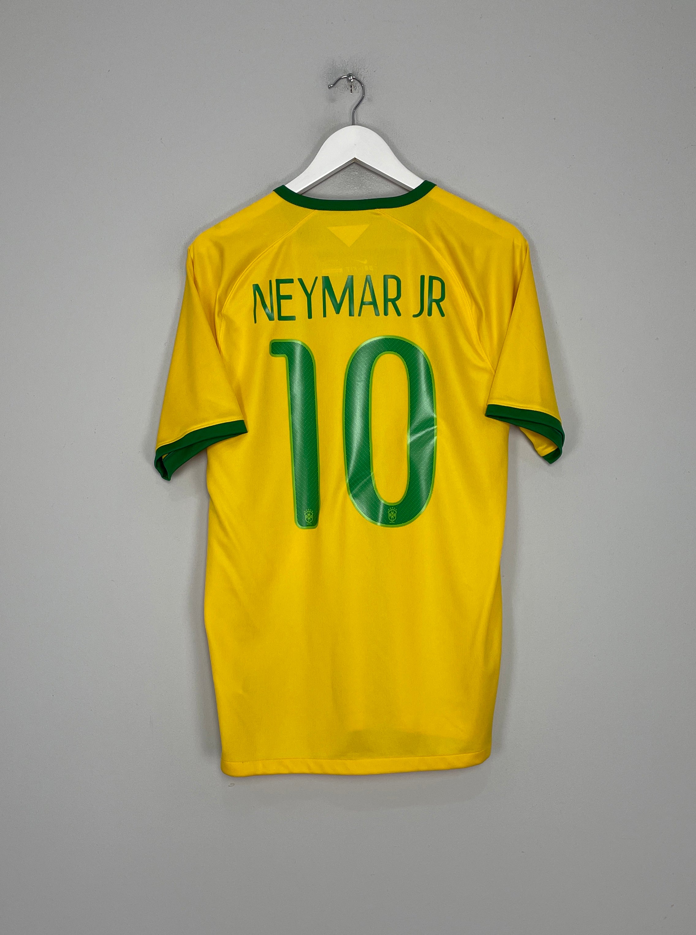 Shop 2014/15 BRAZIL NEYMAR #10 HOME SHIRT (M) NIKE, classic football shirts, vintage football shirts & retro soccer jerseys at Cult Kits