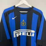 Shop 2005/06 INTER MILAN ADRIANO #10 HOME SHIRT (XXL) NIKE, classic football shirts, vintage football shirts & retro soccer jerseys at Cult Kits