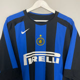 Shop 2005/06 INTER MILAN ADRIANO #10 HOME SHIRT (XXL) NIKE, classic football shirts, vintage football shirts & retro soccer jerseys at Cult Kits