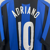 Shop 2005/06 INTER MILAN ADRIANO #10 HOME SHIRT (XXL) NIKE, classic football shirts, vintage football shirts & retro soccer jerseys at Cult Kits