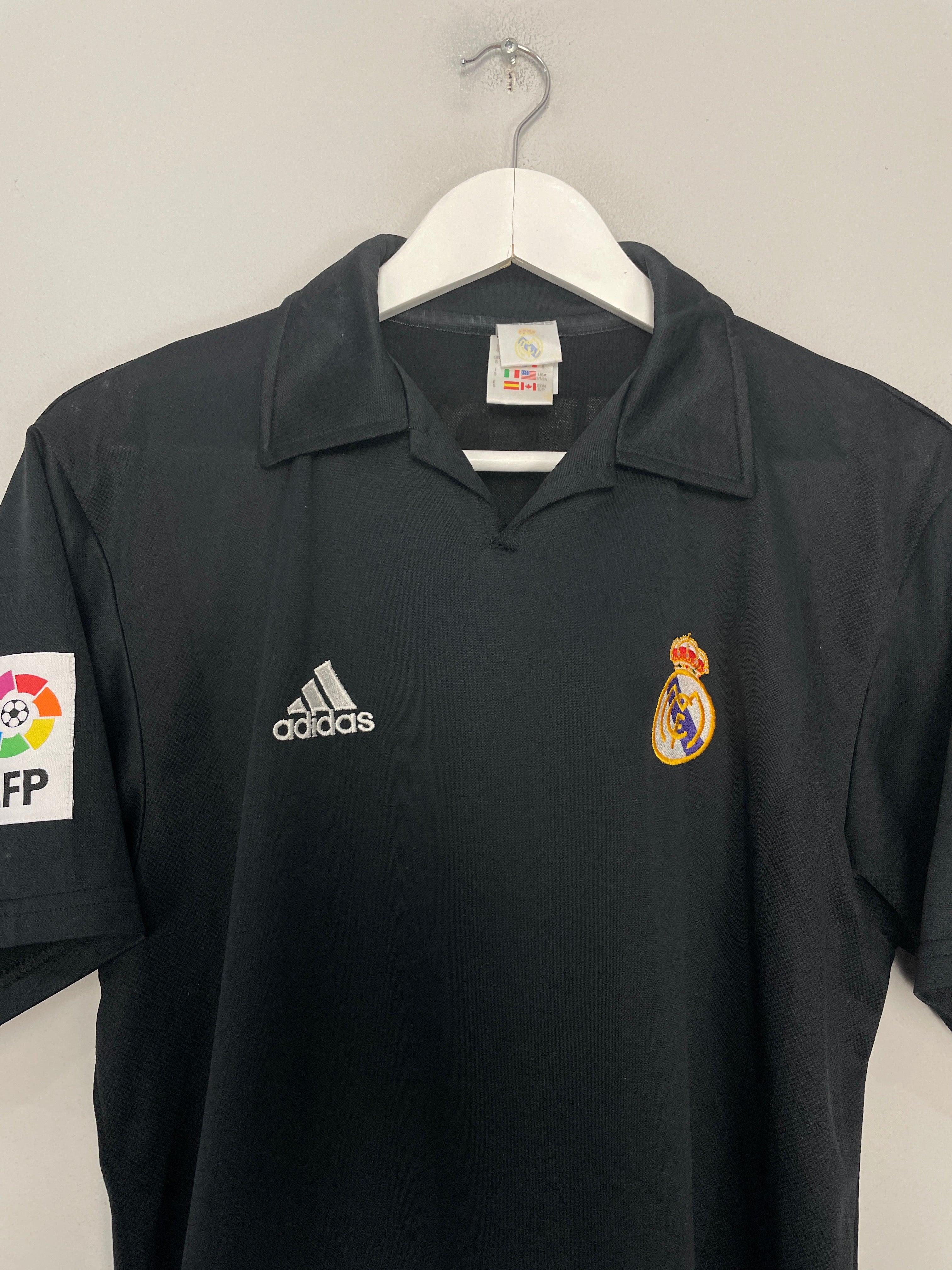 Shop 2001/02 REAL MADRID FIGO #10 *CENTENARY* AWAY SHIRT (S) ADIDAS, classic football shirts, vintage football shirts & retro soccer jerseys at Cult Kits