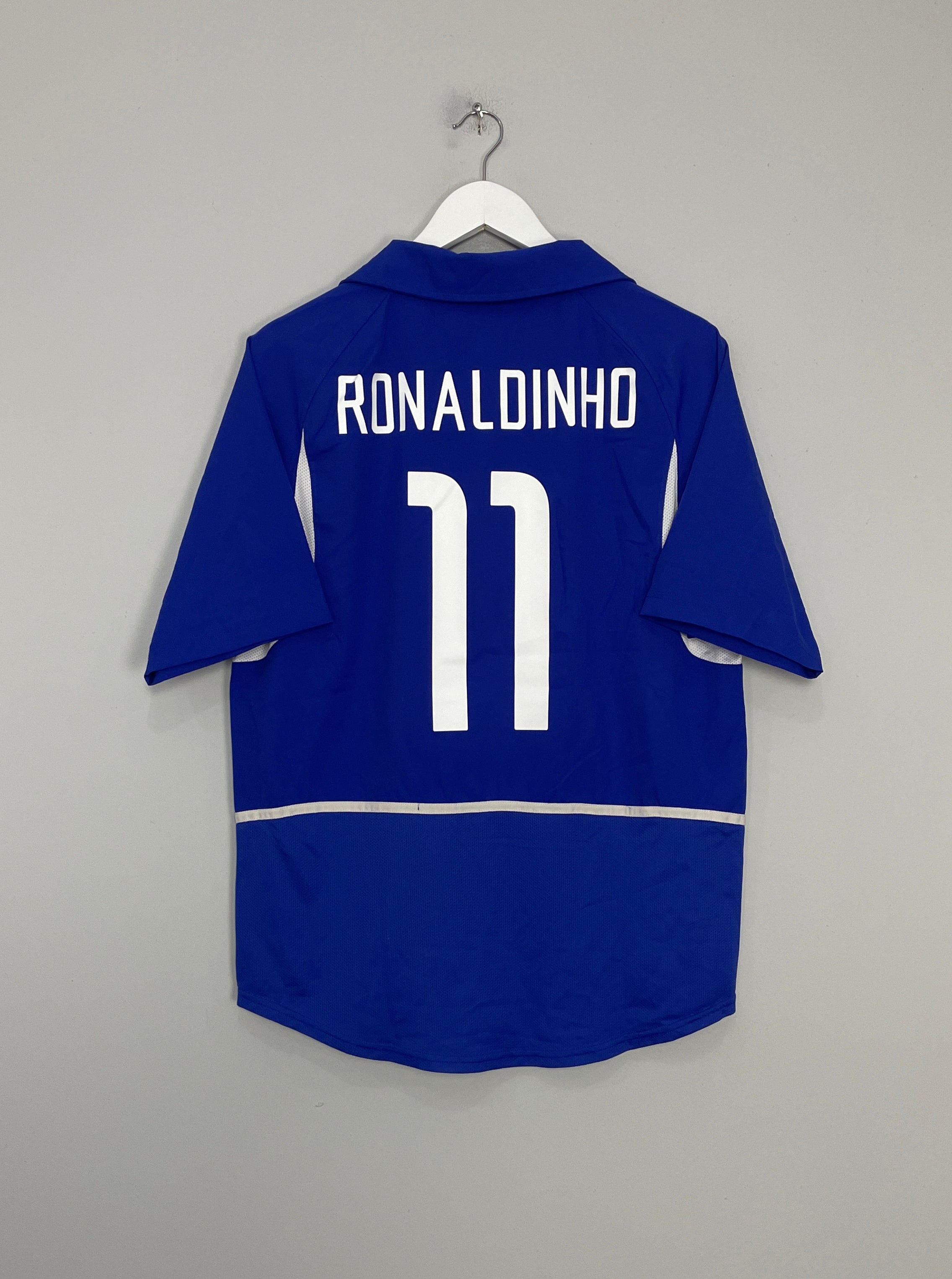 Image of the Brazil Ronaldinho shirt from the 2002/04 season