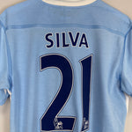 Shop 2011/12 MANCHESTER CITY SILVA #21 HOME SHIRT (L) UMBRO, classic football shirts, vintage football shirts & retro soccer jerseys at Cult Kits
