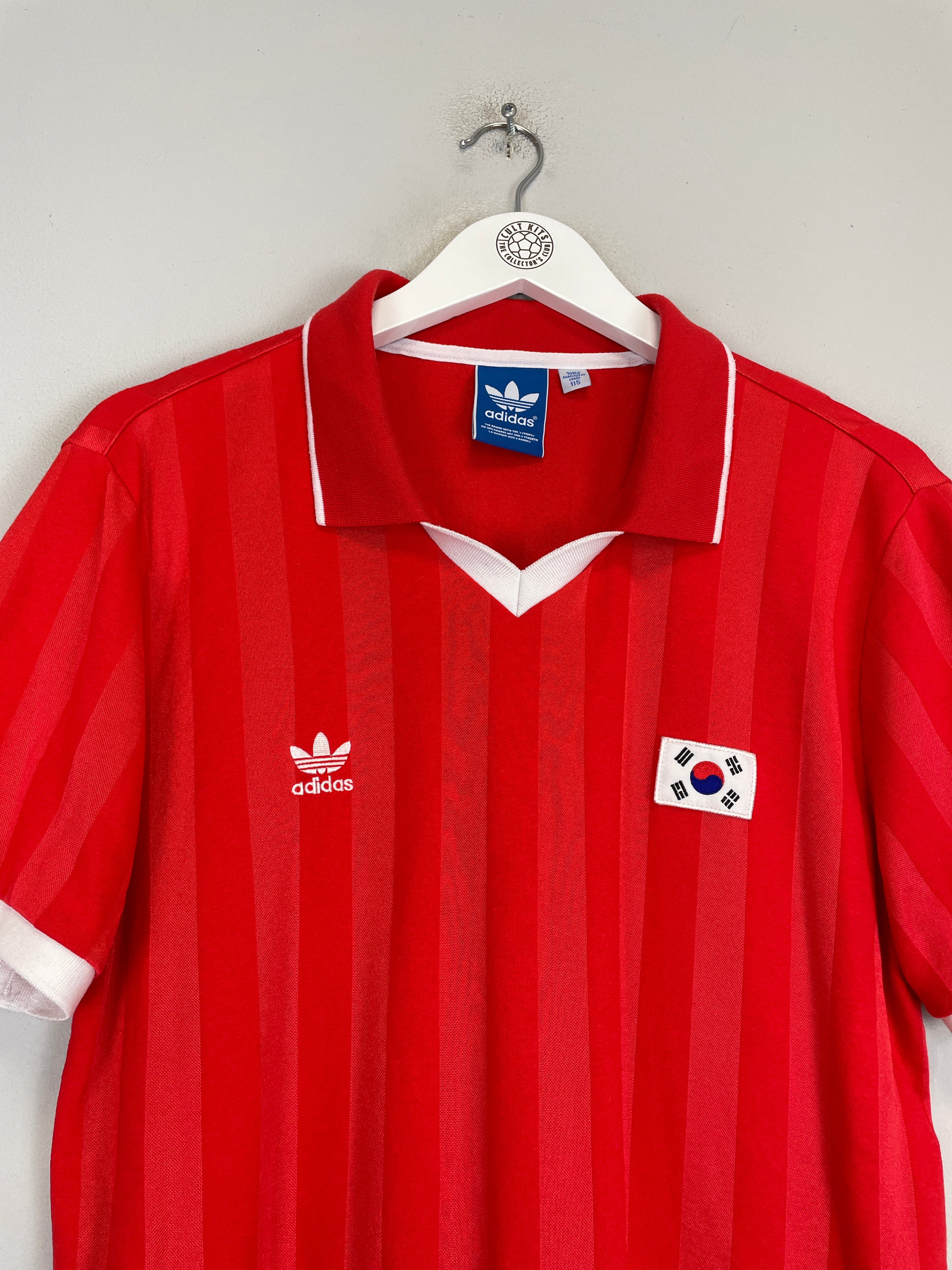 Shop 1980'S SOUTH KOREA #11 ADIDAS ORIGINALS HOME SHIRT (M), classic football shirts, vintage football shirts & retro soccer jerseys at Cult Kits