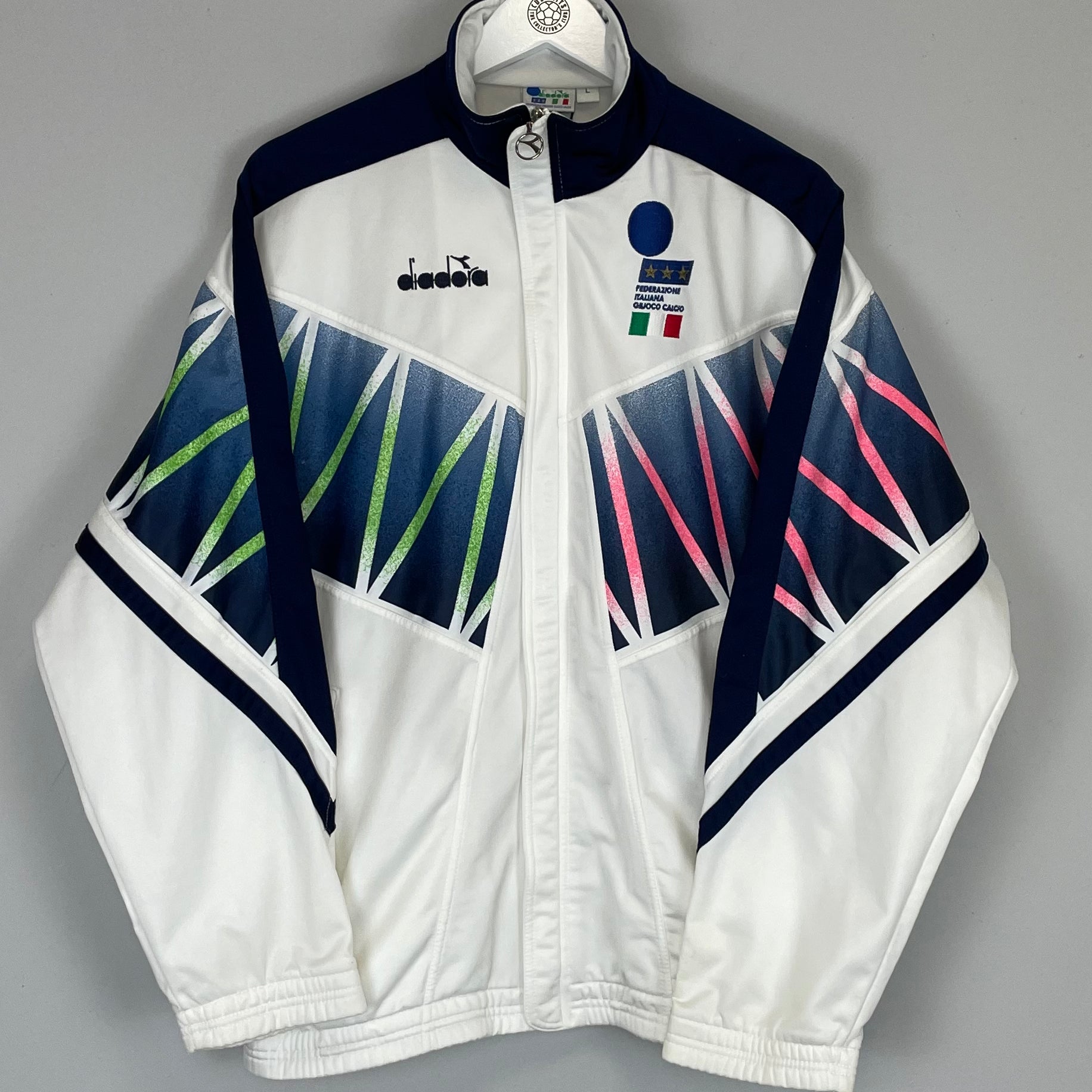 Shop 1994 ITALY TRACK JACKET (L) DIADORA, classic football shirts, vintage football shirts & retro soccer jerseys at Cult Kits