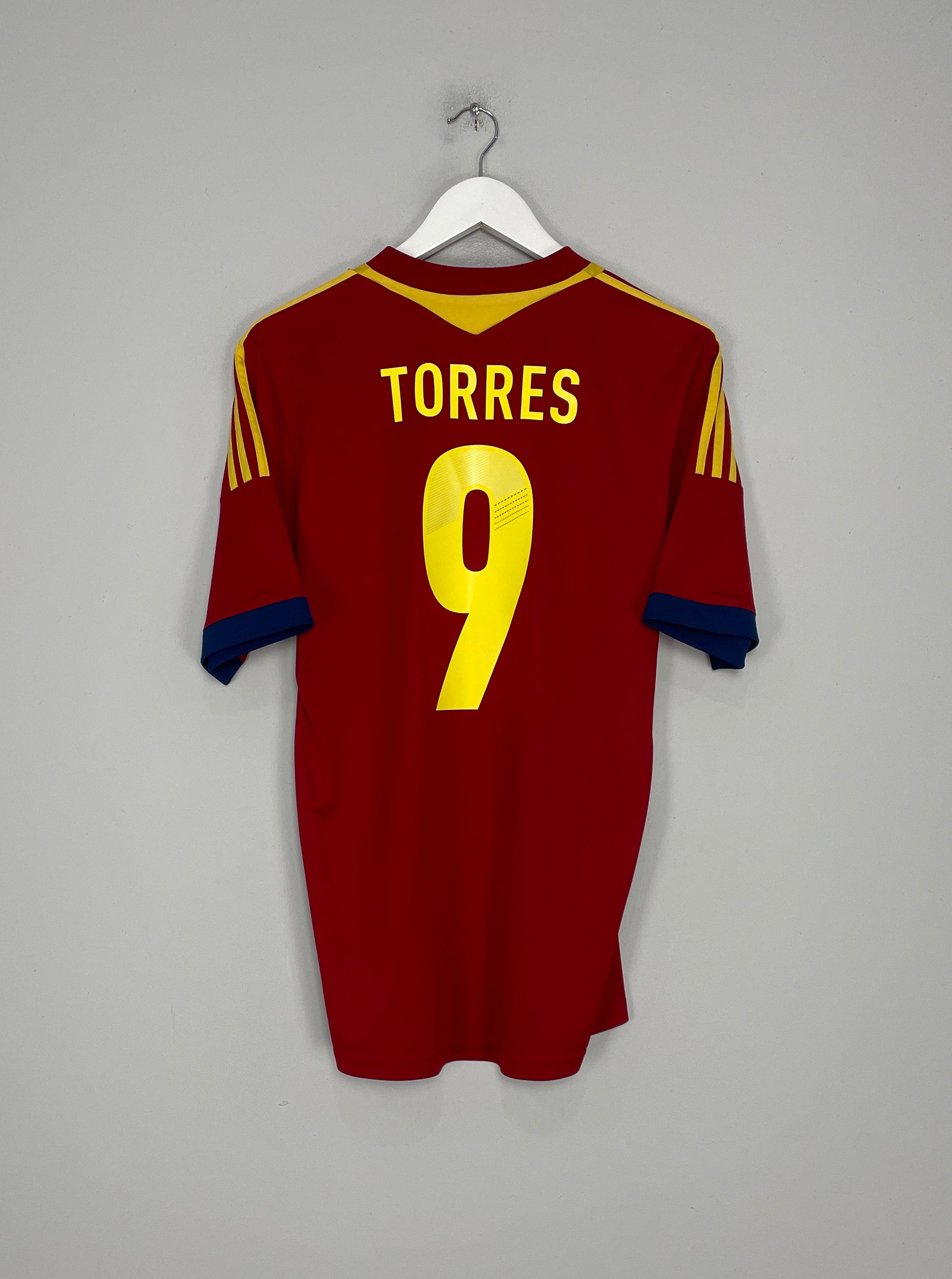Shop 2012/13 SPAIN TORRES #9 CONFEDERATIONS CUP HOME SHIRT (M) ADIDAS, classic football shirts, vintage football shirts & retro soccer jerseys at Cult Kits