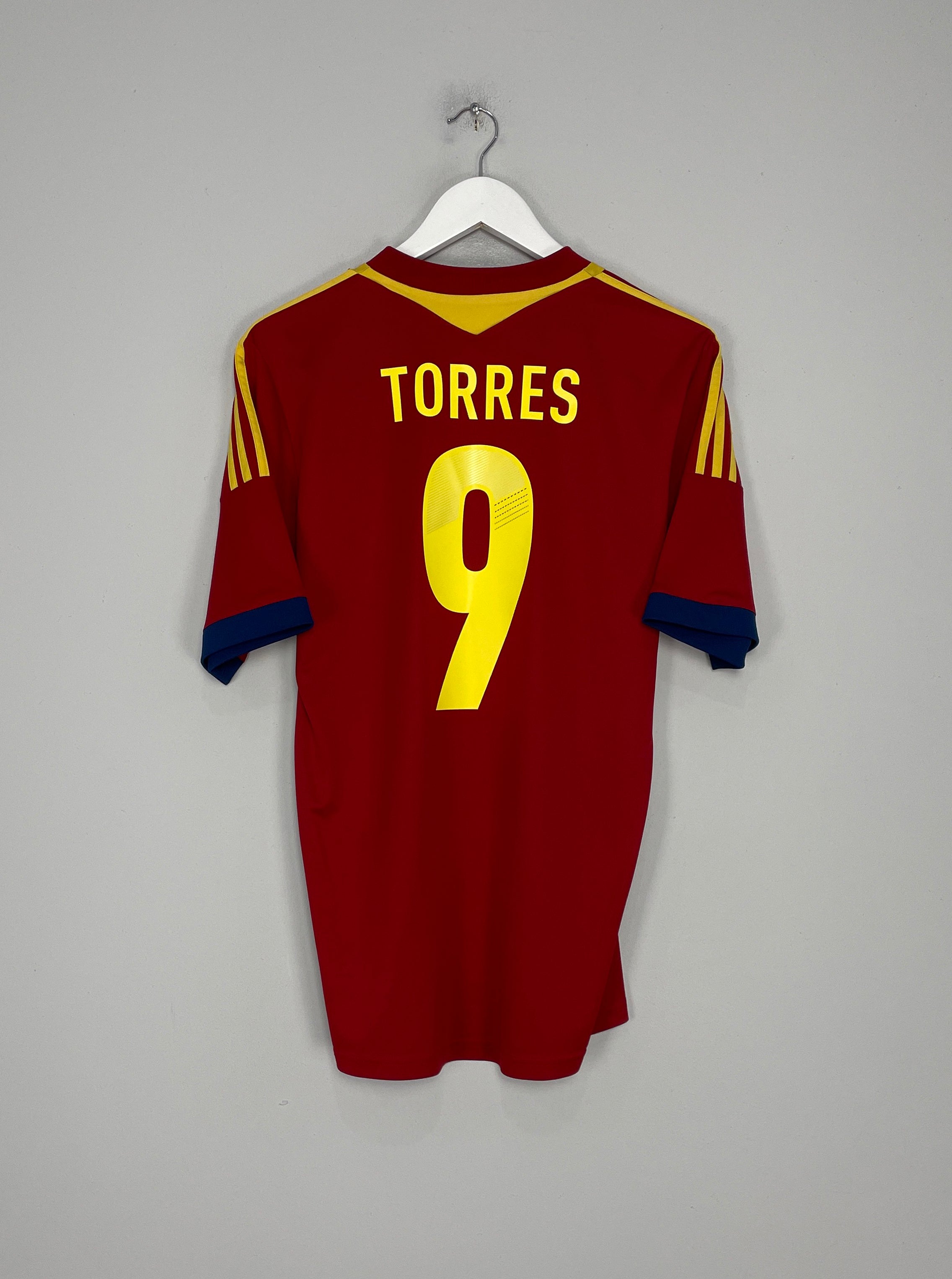 Shop 2012/13 SPAIN TORRES #9 CONFEDERATIONS CUP HOME SHIRT (M) ADIDAS, classic football shirts, vintage football shirts & retro soccer jerseys at Cult Kits