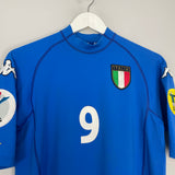 Shop 2000/02 ITALY INZAGHI #9 HOME SHIRT (M) KAPPA, classic football shirts, vintage football shirts & retro soccer jerseys at Cult Kits