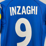 Shop 2000/02 ITALY INZAGHI #9 HOME SHIRT (M) KAPPA, classic football shirts, vintage football shirts & retro soccer jerseys at Cult Kits