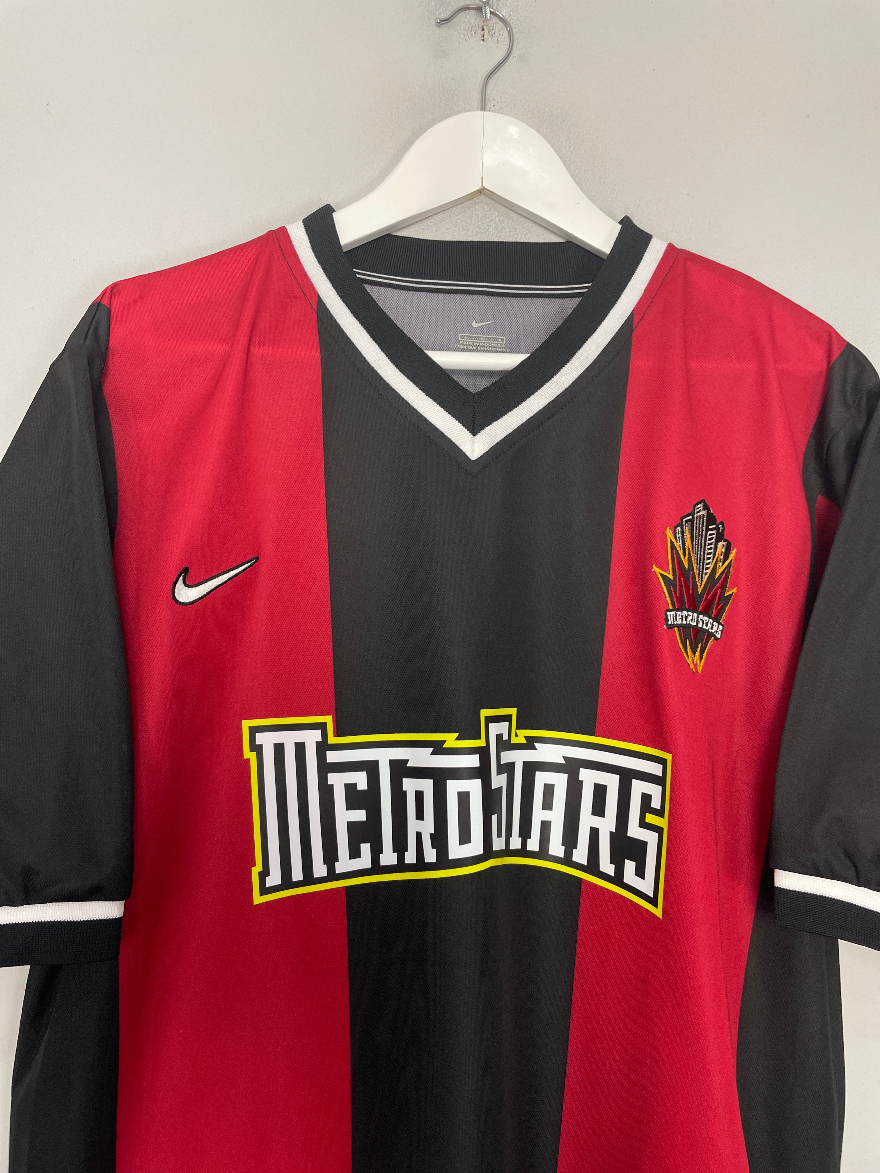Shop 2000/01 NY/NJ METROSTARS HOME SHIRT (L) NIKE, classic football shirts, vintage football shirts & retro soccer jerseys at Cult Kits