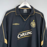 Shop 2003/04 CELTIC LARSSON #7 L/S AWAY SHIRT (XXL) UMBRO, classic football shirts, vintage football shirts & retro soccer jerseys at Cult Kits