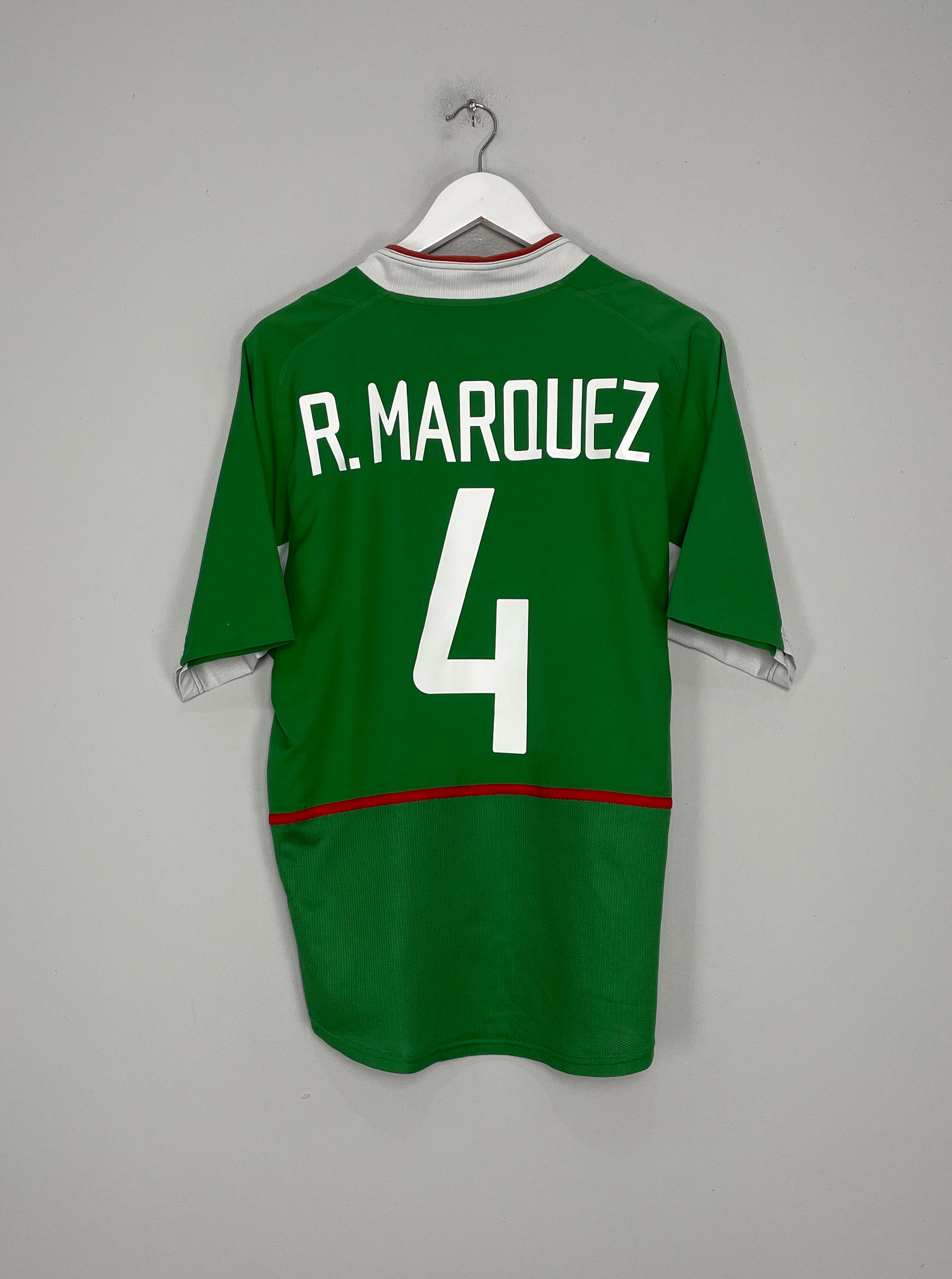 Shop 2003/04 MEXICO MARQUEZ #4 HOME SHIRT (M) NIKE, classic football shirts, vintage football shirts & retro soccer jerseys at Cult Kits